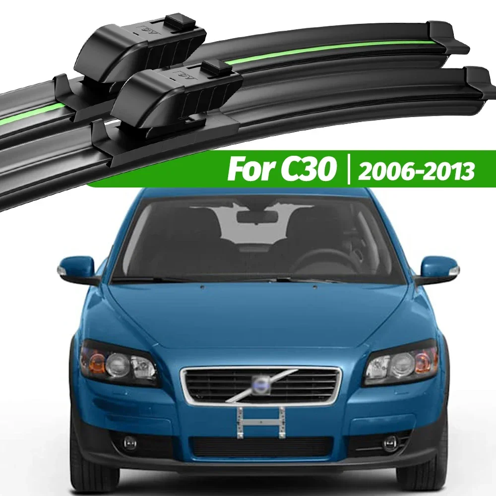 

For Volvo C30 2006-2013 2pcs Front Windshield Wiper Blades 2007 2008 2009 2010 2011 2012 Windscreen Window Accessories