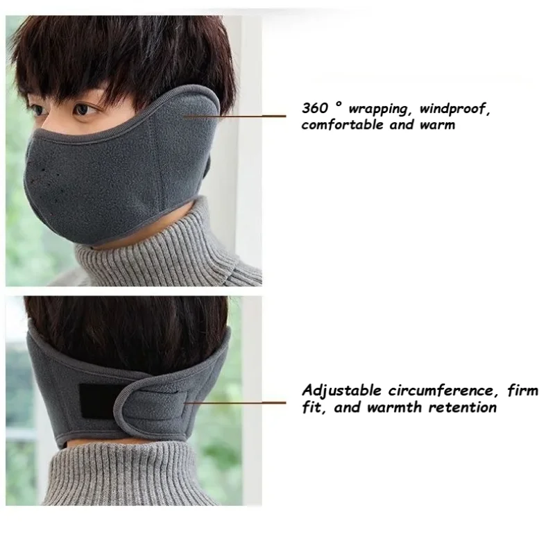 Winter Unisex Warm Fleece Mask Windproof Cycling Facemask Anti Dust Reusable Outdoor Sports Thermal Headwear