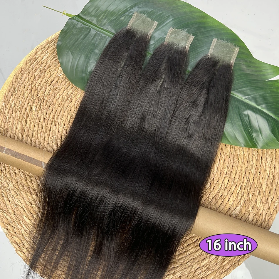 ضوء ياكي مستقيم 2x6 HD الدانتيل إغلاق فراق عميق قبل قطعها ابيض عقدة الدانتيل اللون الطبيعي 100% الخام شعر بشري لعذراء