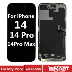 Soft Hard OLED For iPhone 14 Pro Max LCD Display Touch Digitizer Assembly For iPhone 14 14Plus 14Pro LCD Incell Screen Repair