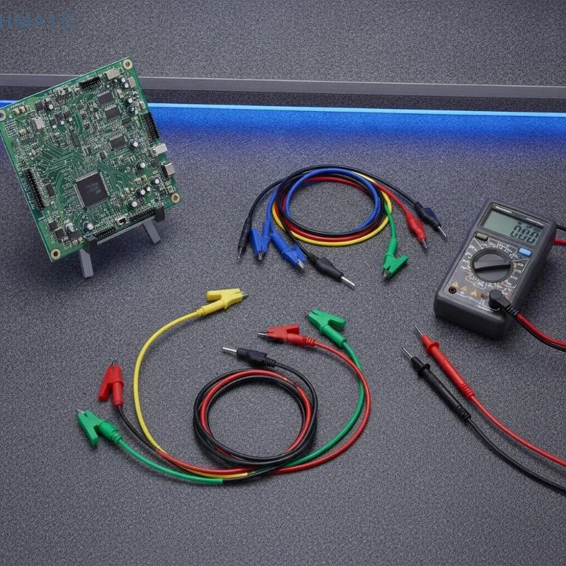 【YA】4MM Banana Plug Alligator Clip Test Leads Anti-oxidation Copper Conductor Multimeter Cable for Industry Circuit Testing