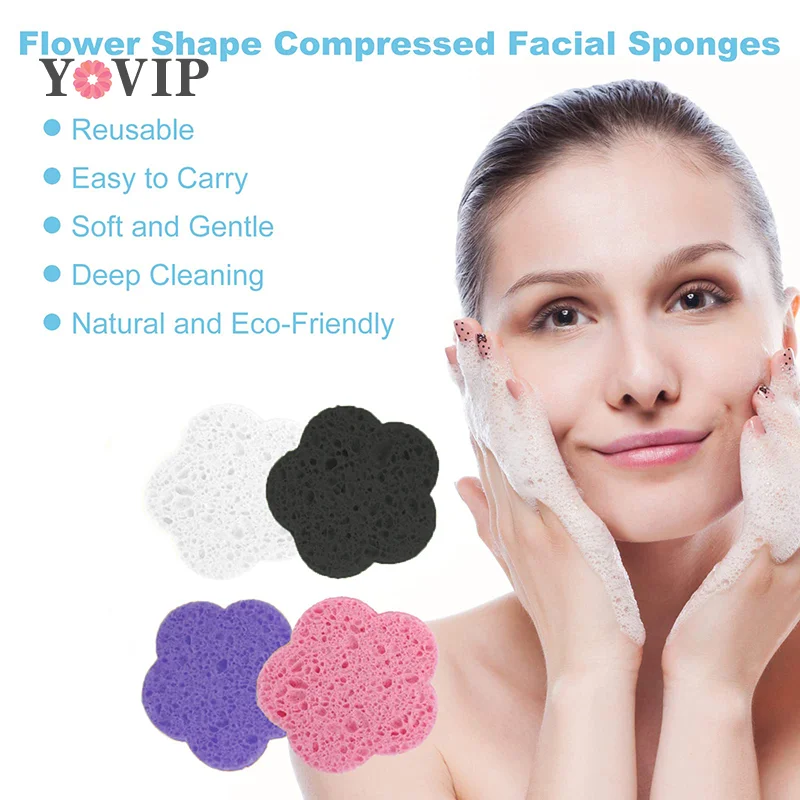 Esponja de limpieza Facial en forma de ciruela para mascarilla exfoliante, Spa Facial, masaje, eliminación de maquillaje, compresa más gruesa, celulosa Natural