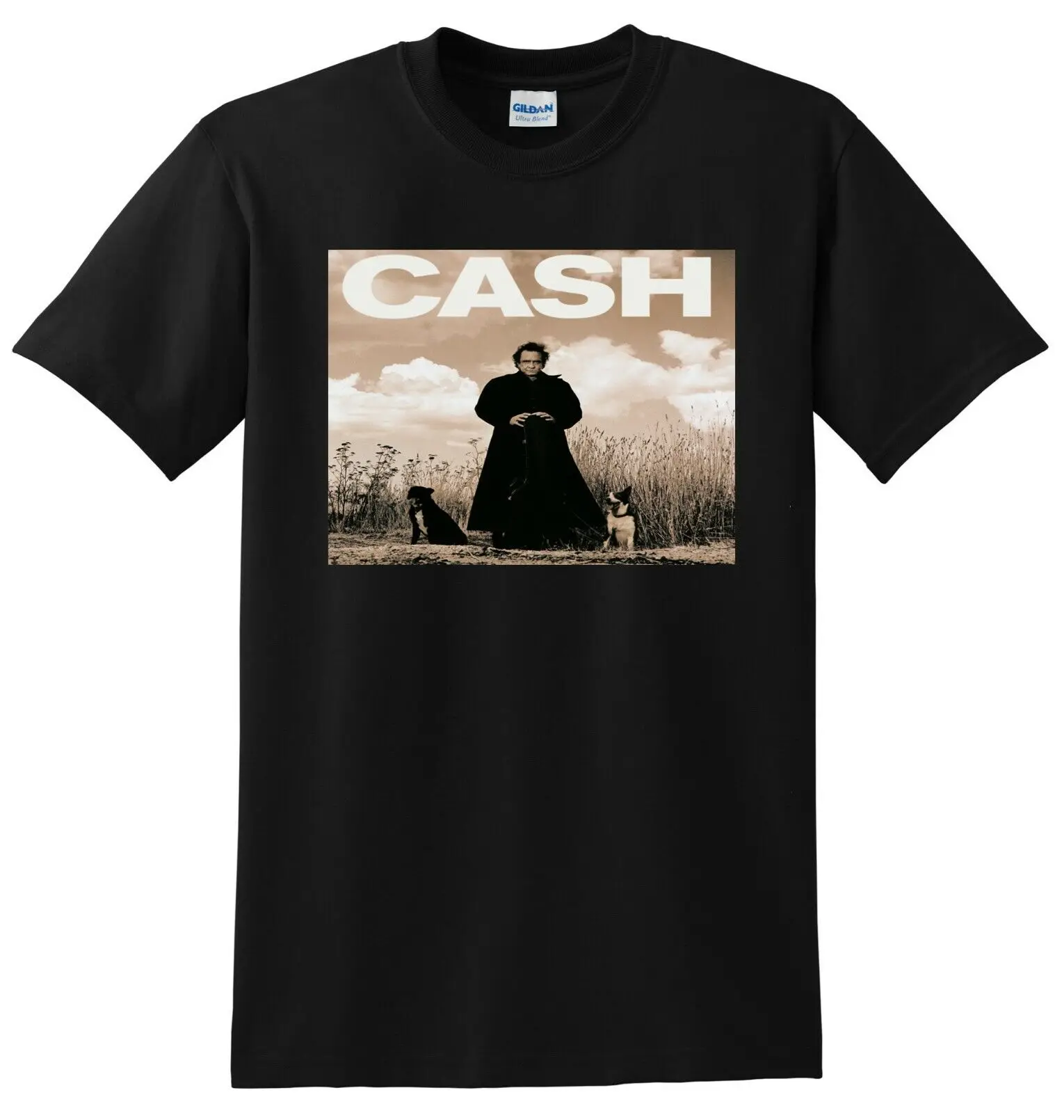 JOHNNY CASH T SHIRT american recordings vinyl cd cover S-5XL