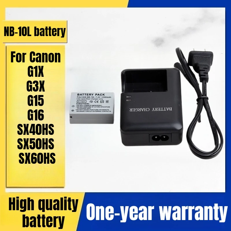 

NB-10L charger, camera battery, for Canon G1X G3X G15 G16 SX40HS SX50HS SX60HS high quality battery