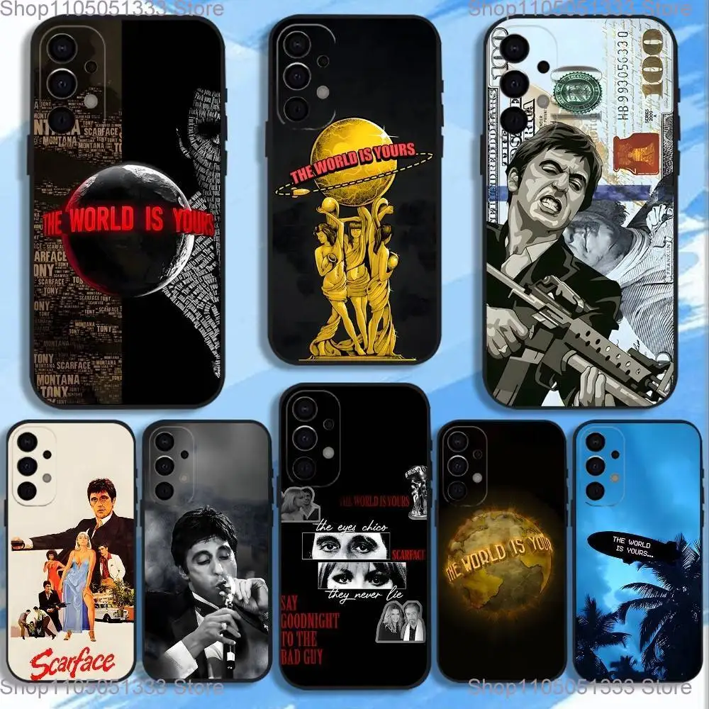 

S-Scarfaces Tony M-Montana Phone Case For Samsung S25,S24,S21,S22,S23,S30,Ultra,S20,Plus,Fe,Lite,5G Black Cover