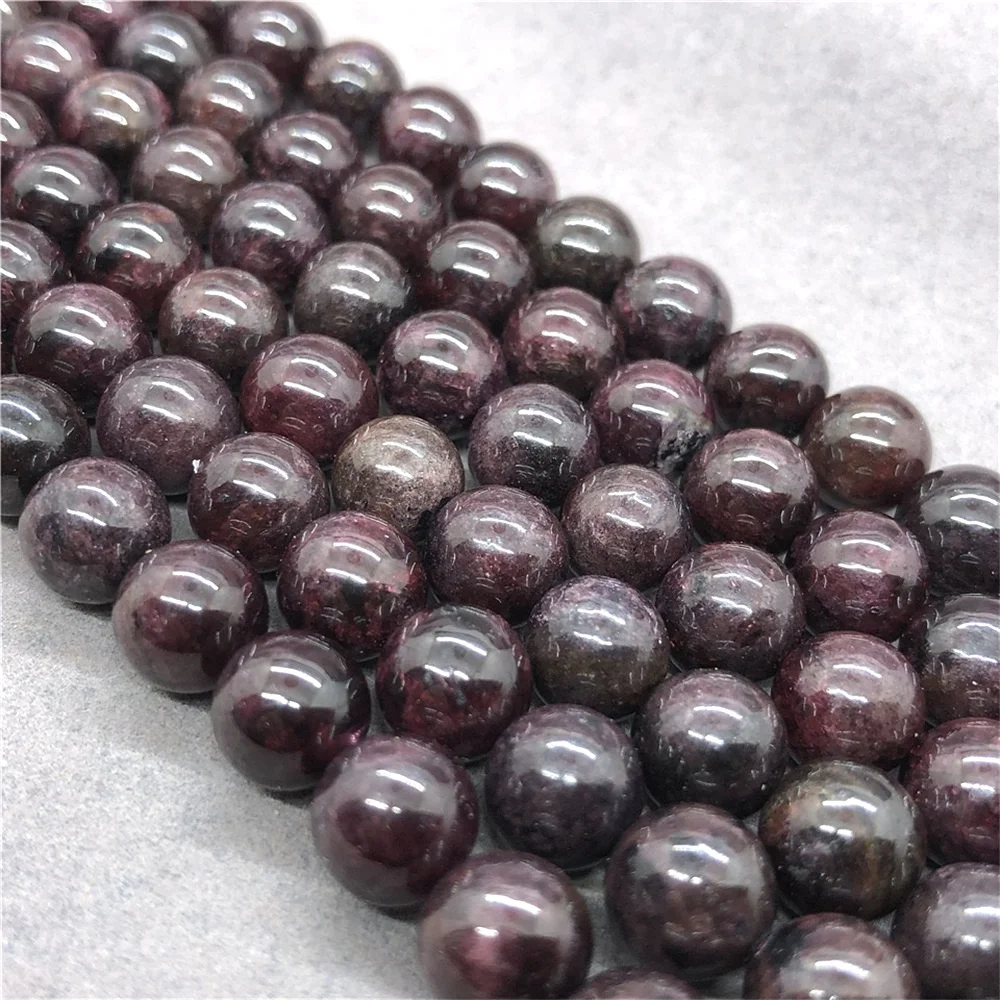 

Natural Crystal Wine Red Garnet Beads for Fine Jewelry Making DIY Necklace Bracelet 4 6 8 10 12mm Manual Charm Fashion Push