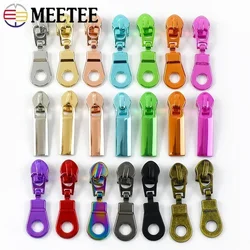 5-50Pcs Meetee 5# Zipper Slider for Nylon Zip Tapes Bag Cloth Zippers Puller Jacket Decoration Colored Zips Lock Head Repair Kit