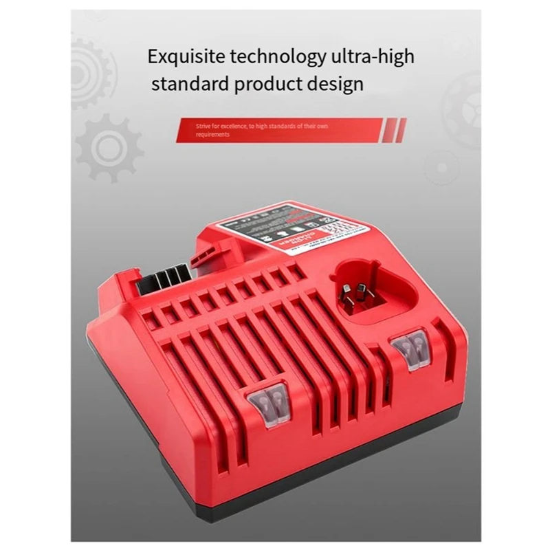 Multipurpose Li-Ion Battery Charger Rapid Battery Charger For Milwaukee M12-M18 US Plug