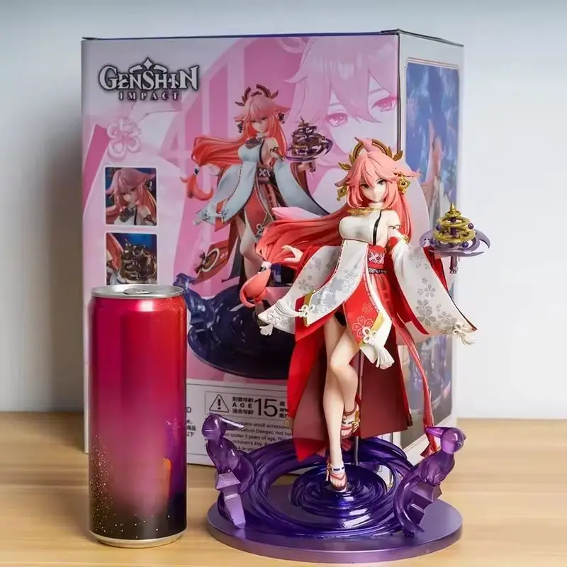 Genshin Impact รูป Yae Miko 26 ซม.เกม Kawaii อะนิเมะ Action Figurine สาวร้อนคอลเลกชันตุ๊กตาของขวัญของเล่นเด็ก