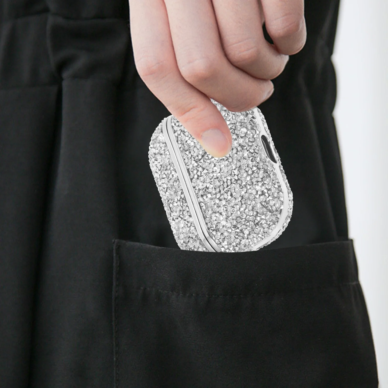 

Shiny Earbuds Case Compatible with AirPods 1 High-Class Pc Material Protective Cover Lightweight Scratch Proof Portable