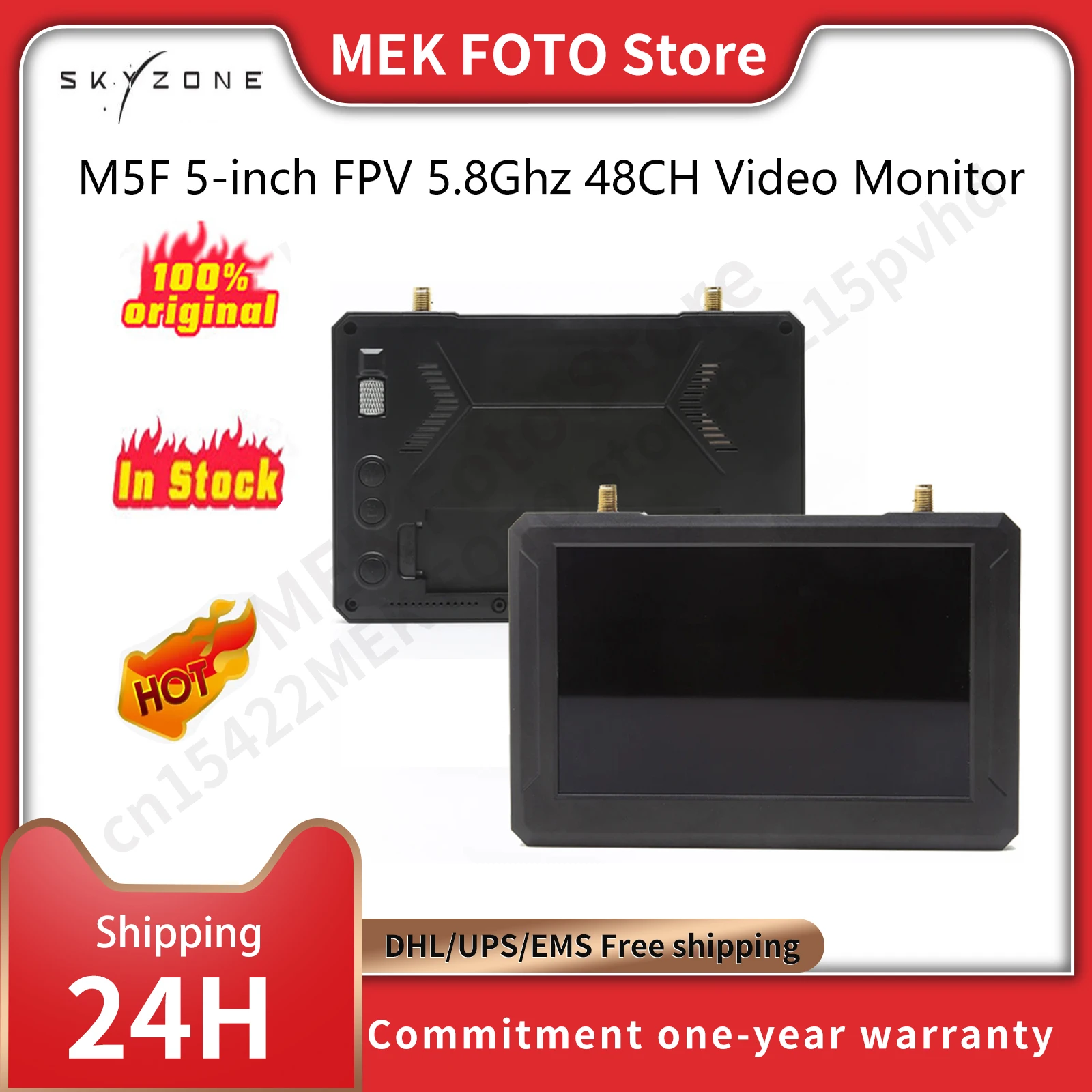 

Skyzone M5f 5-inch Fpv 5.8ghz 48ch Video Monitor With Dvr For Racing Plane Rc Quadcopter Fpv Multicopter Part Monitor