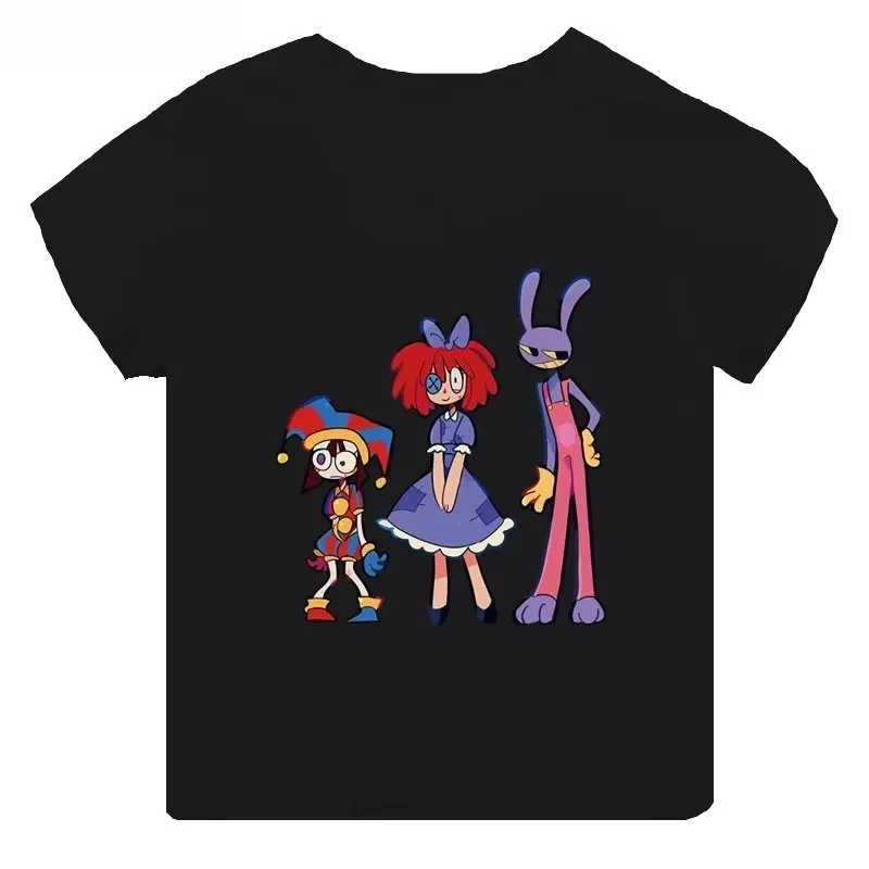 

Magical Digital Circus Characters Graphic Cotton Crewneck Short Sleeve T-Shirt for Men