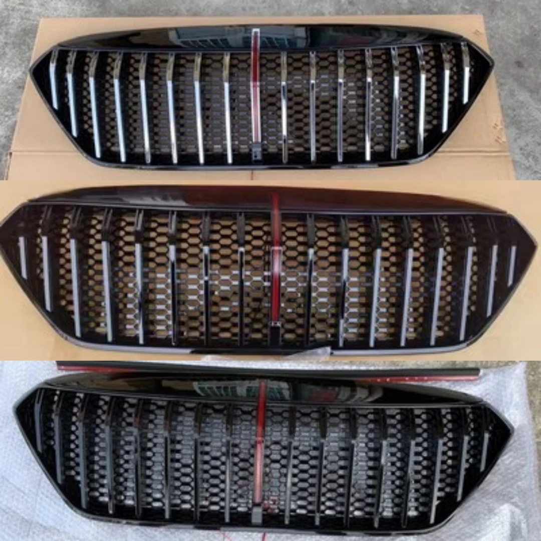 Grill Mask Grid Front Bumper Net Radiator Grille Assembly For Hongqi Red Flag H5 2018-22 Modified Sport Style Auto Accessories