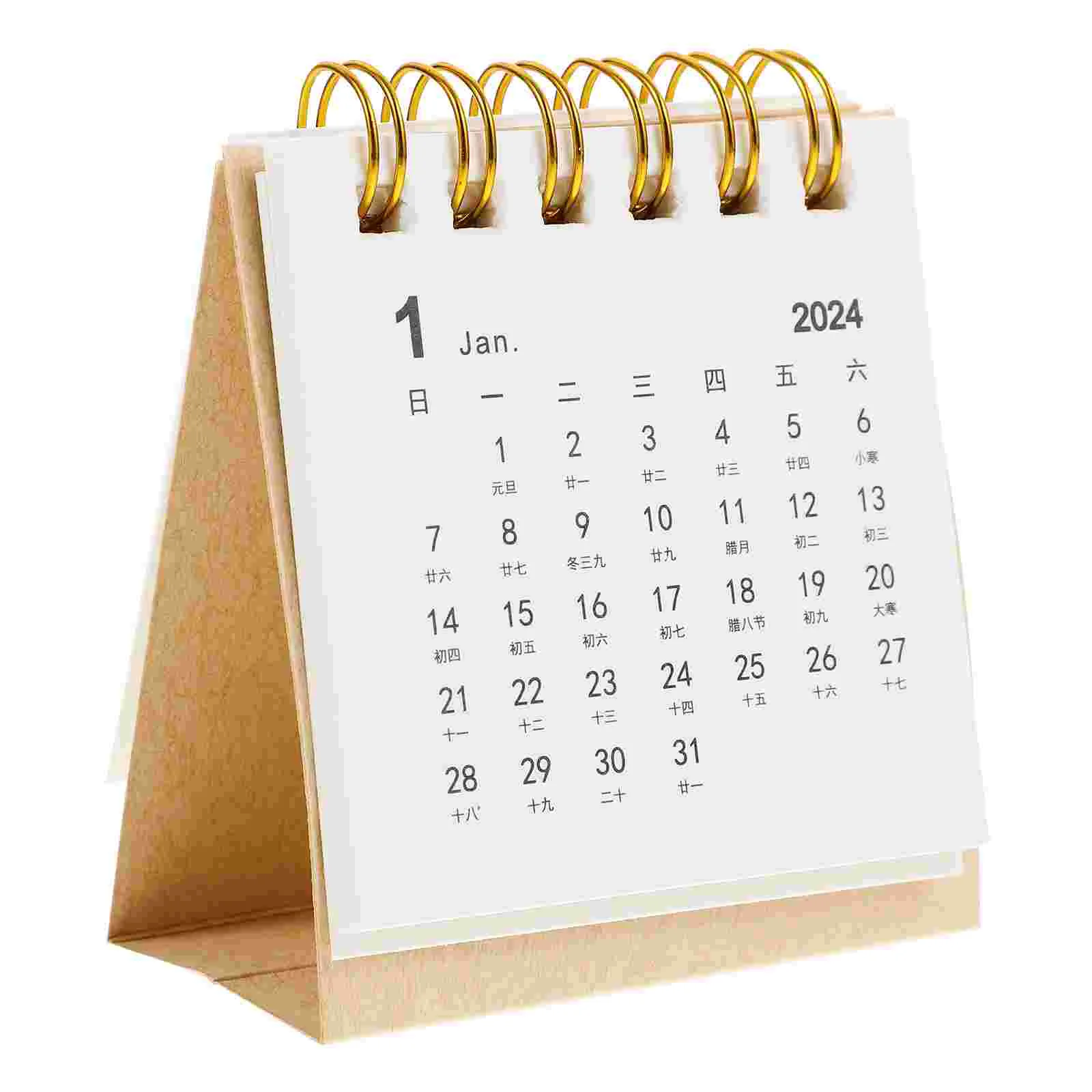 

2024 Desk Calendar Flip Small Office Mini Tabletop Monthly Daily Use Desktop Calendars