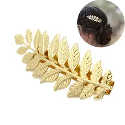 Gift Gold Bobby Pin Silver Hair Clip Girl Barrettes Hair Combs Leaf Hairpin