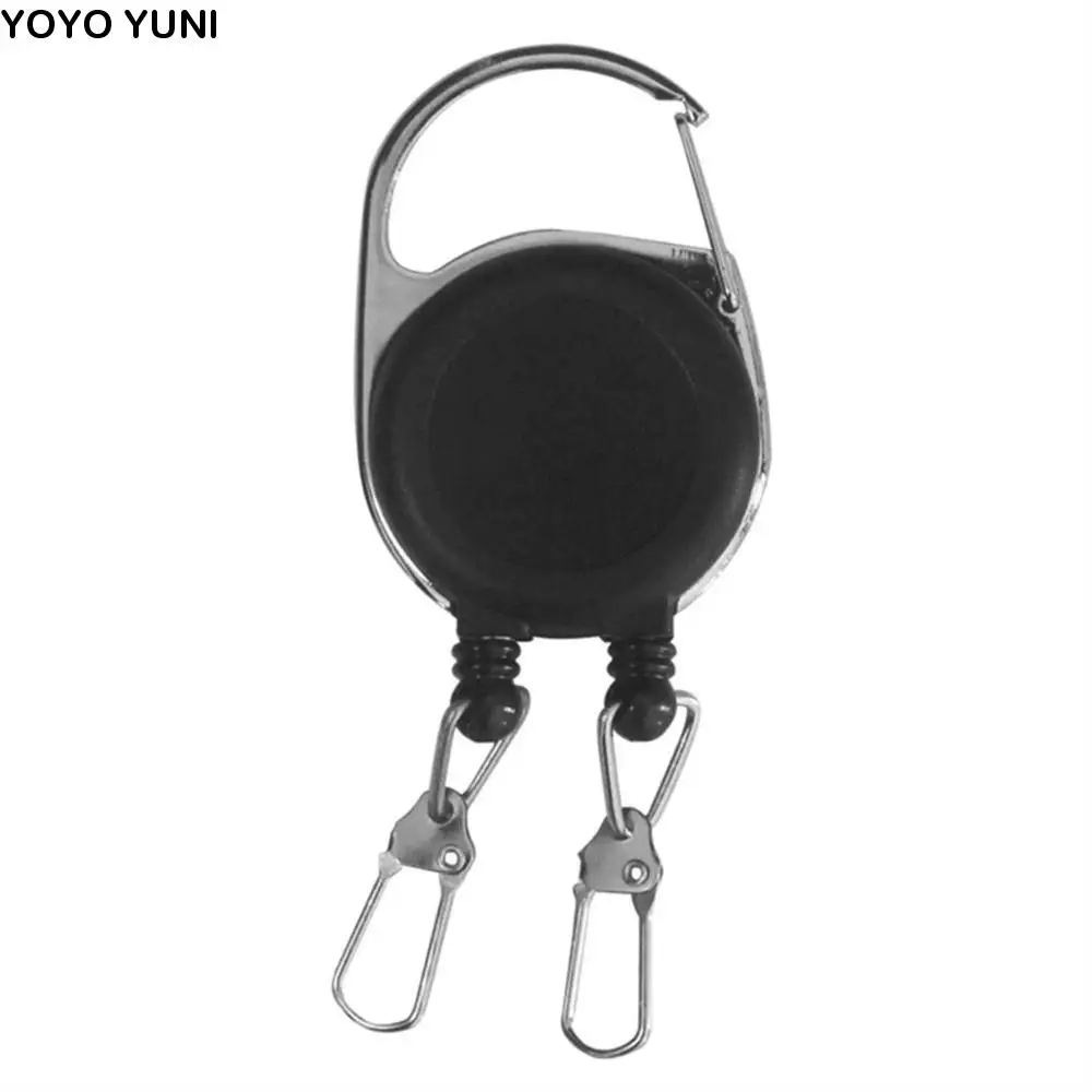 Creative Double Headed Retractable Keychain Anti Lost Badge Reels Easy To Pull Buckle 60CM Keyring ID Card Holder Work Card