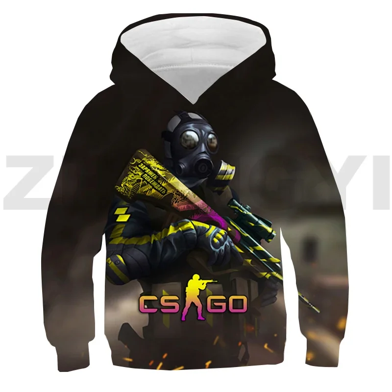 Fashion Casual Game CS GO 3D Hoodies Boys Girls CSGO Shooting War Clothing Anime Harajuku Hoodies for Men Daily Tracksuit Kids