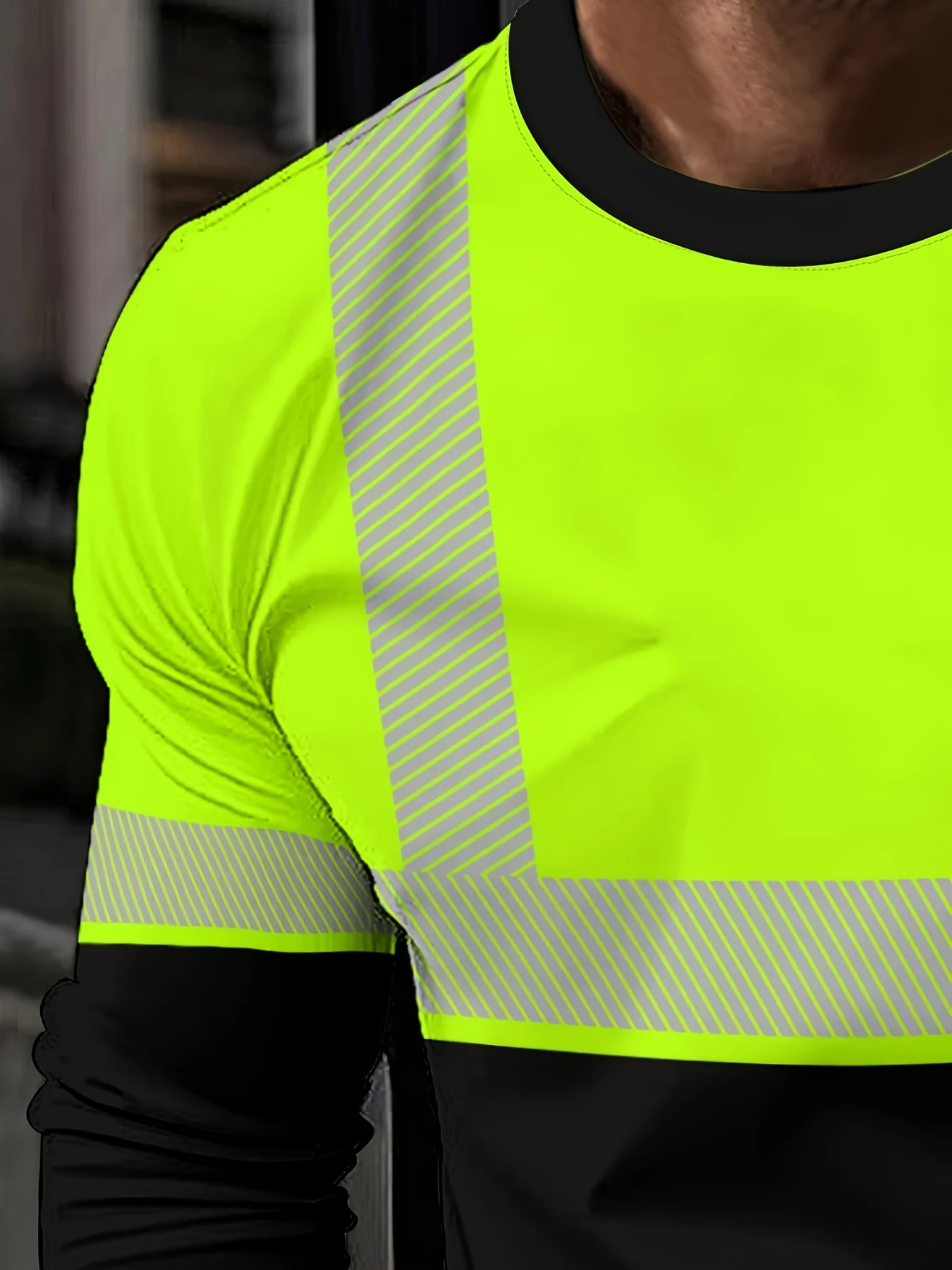 تي شيرت رجالي كاجوال مطبوع رقمي ثلاثي الأبعاد برقبة دائرية وأكمام طويلة يمكن ارتداؤه كطبقة داخلية مع ملابس رياضية في الخريف والشتاء #6