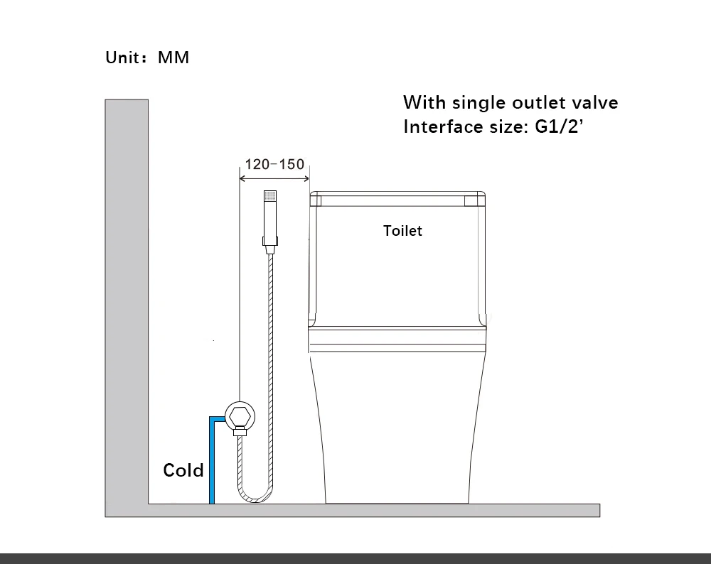 Awolf Titanium Gold Handheld Toilet Bidet Sprayer Solid Brass High Pressure Hygienic Shower Head Shattaf Set Bidet Faucet AP2107