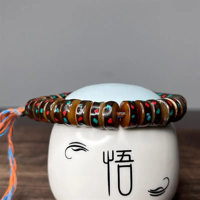 Eyebrow GA GA ox bracelet female crafts yak bone GA Ba La Buddha beads Fidelity male