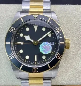 الساعات الأوتوماتيكية الميكانيكية أزياء رياضية للرجال Reloj Hombre الذهب الأسود الأزرق السيراميك حسب الطلب #3