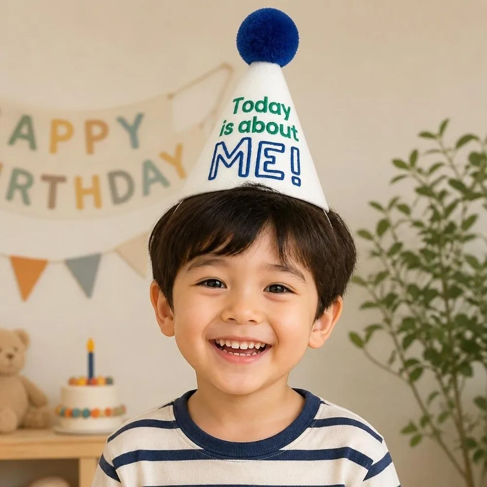 Funny Hand-Drawn Birthday Hat Non-Woven Fabric Sweet Graffiti Birthday Hat Princess Birthday Hat Birthday Party