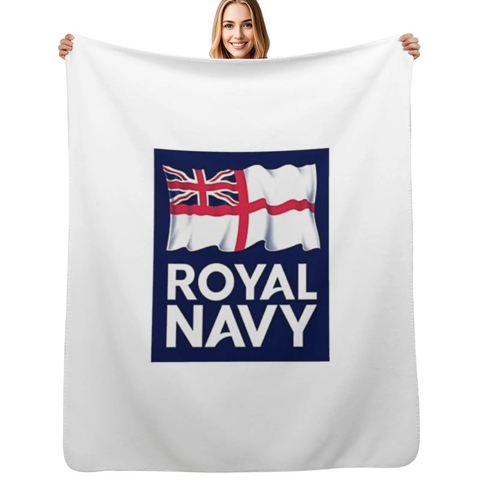 Royal Navy Throw Blanket Cozy Warm Blanket for Bed Room Decor