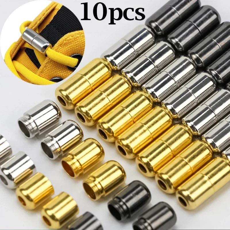 10/2pcs Metal Shoelace Buckles Capsule Lock Buckle For Sneakers No Tie Shoelaces Connector Shoe Accessories DIY Kits Decoration