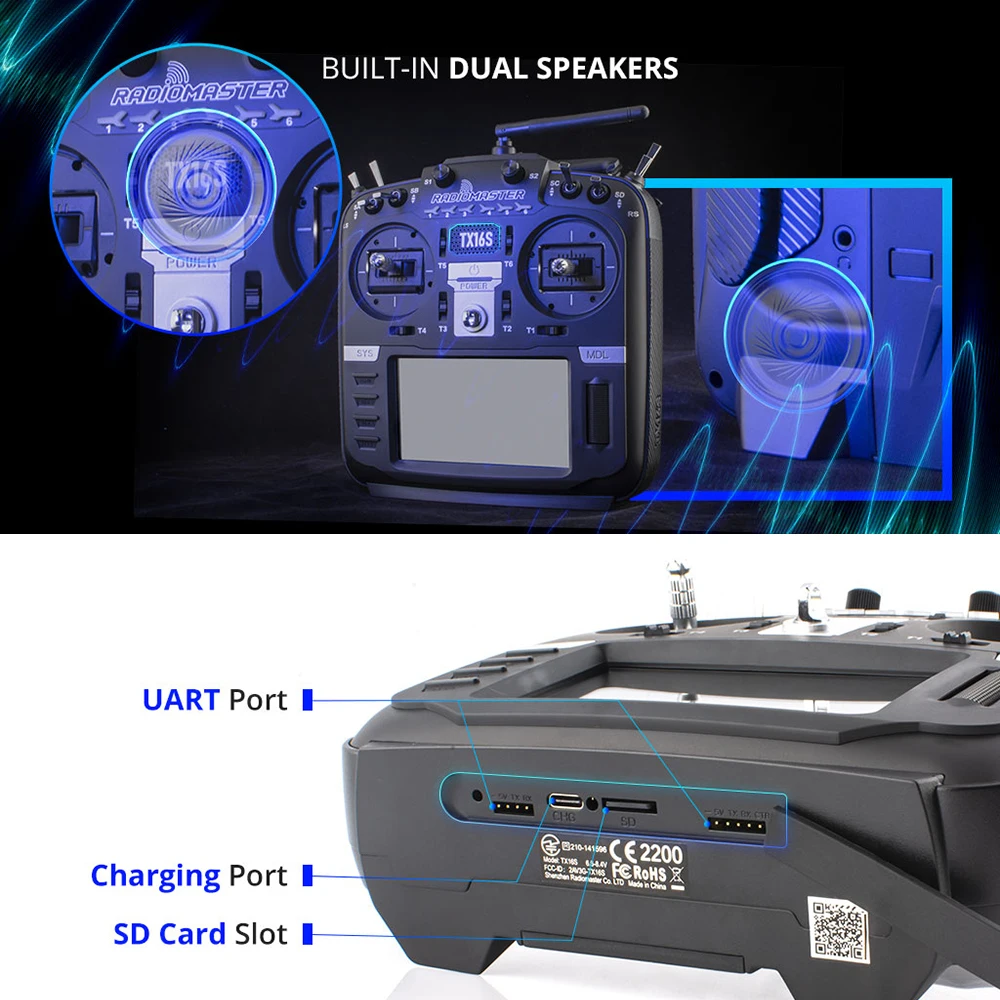 RadioMaster TX16S MKII MAX Radio Control System expressrs o Multi-protocollo 4 in1