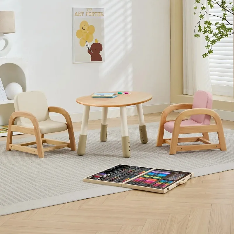 

Детский регулируемый по высоте стул из массива дерева для малышей: обеденный, для чтения, учебы, эргономичное сиденье для детского сада и дома