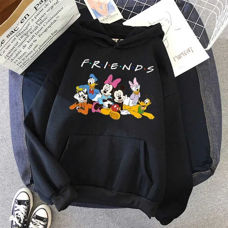 Disney mickey mouse hoodie harajuku moletom com capuz feminino gráfico hoodies roupas de moda streetwear feminino