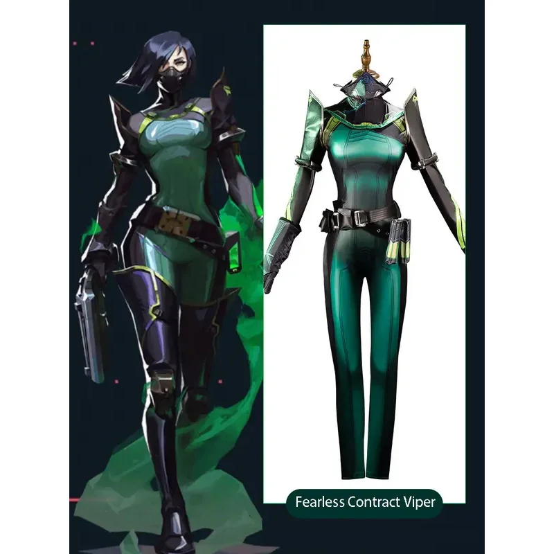 

Fearless Contract cosplay cosplay cosplay full set of cosplay printed tight jumpsuit women's viper leather jacket