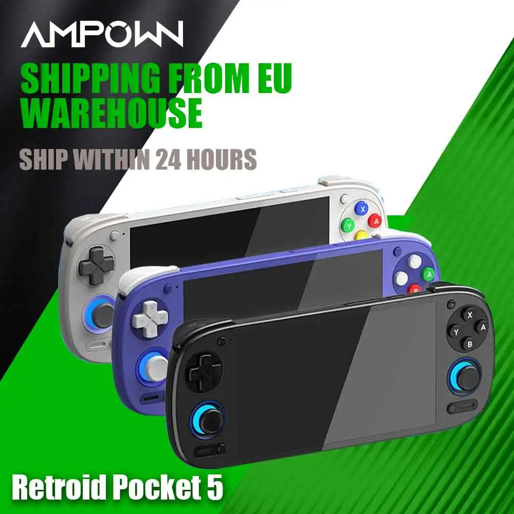 Console de jeu portable Retroid Pocket 5, écran OLED 5,5 pouces, Snapdragon 865, Android 13, refroidissement actif, lecteur de jeux rétro, lecteur de jeux vidéo avec refroidissement actif, cadeau