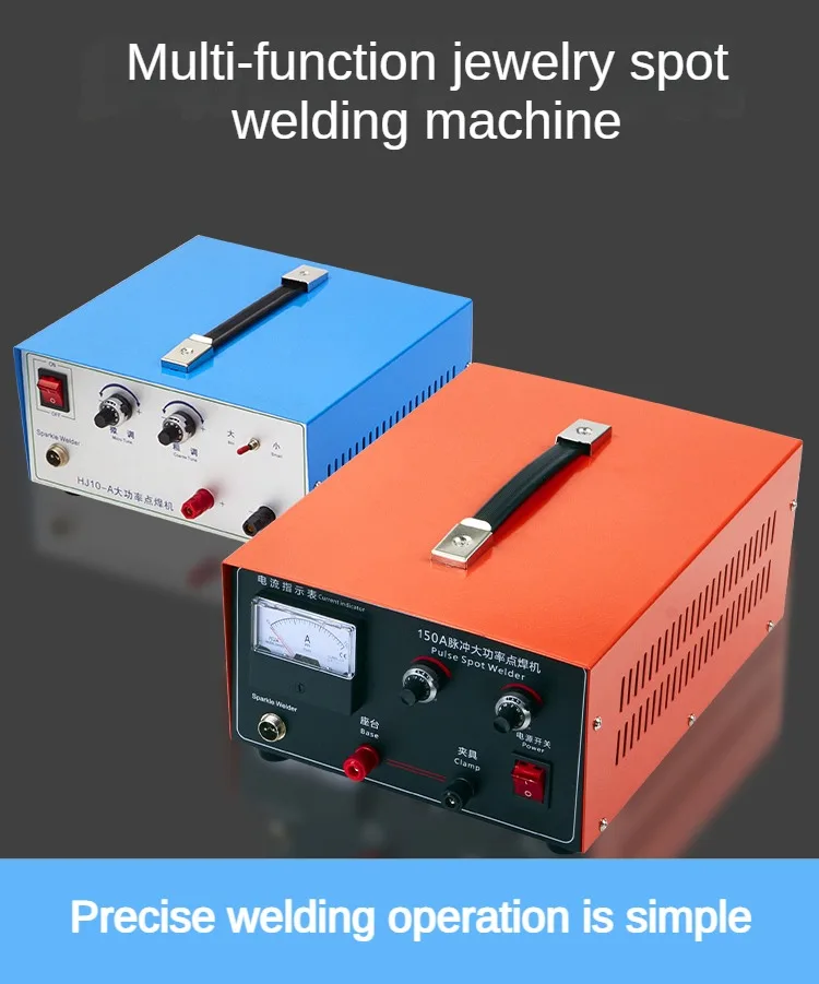 100A/150A  Spot Laser Welding Machine 110V/220V Hand Held Pulse Spot Welder Gold Silver Jewelry Processing Tools With Full Set