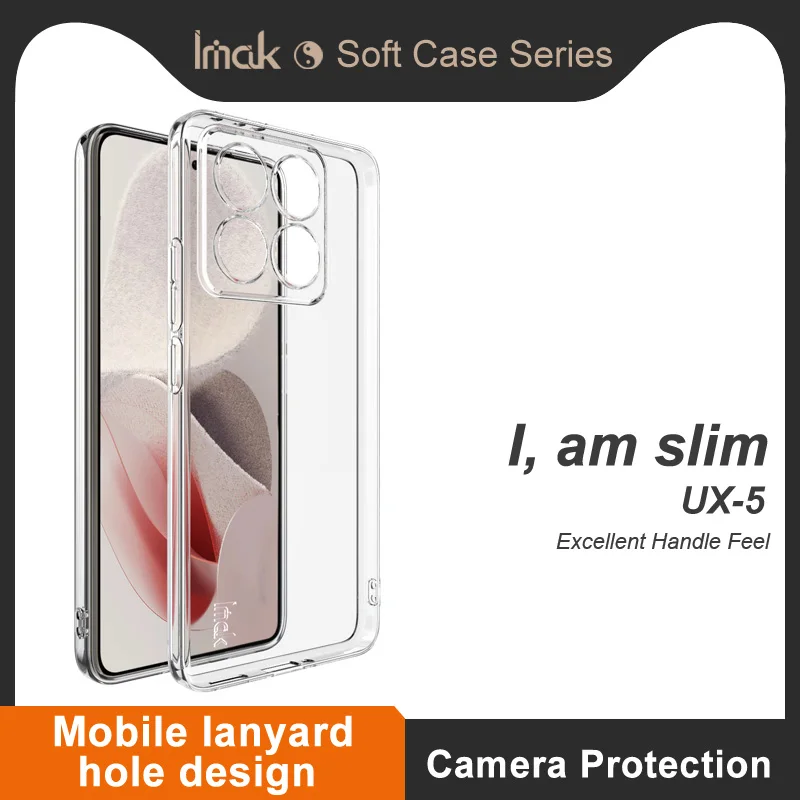 For Xiaomi Mi 14T Case IMAK UX-5 Series Clear Elastic Soft Case for Xiaomi 14T Pro 5G Cover