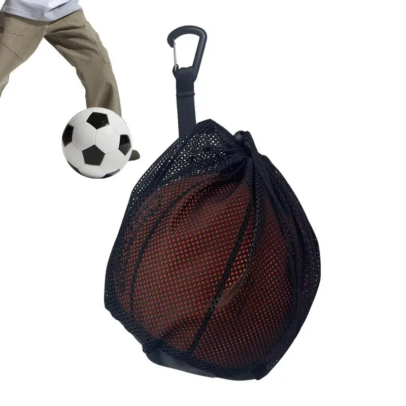 Basketball Aufbewahrung snetz Tasche Clip auf Ball halter für Rucksack Mesh Trage tasche Sportspiel Ball Aufbewahrung tasche zum Tragen von