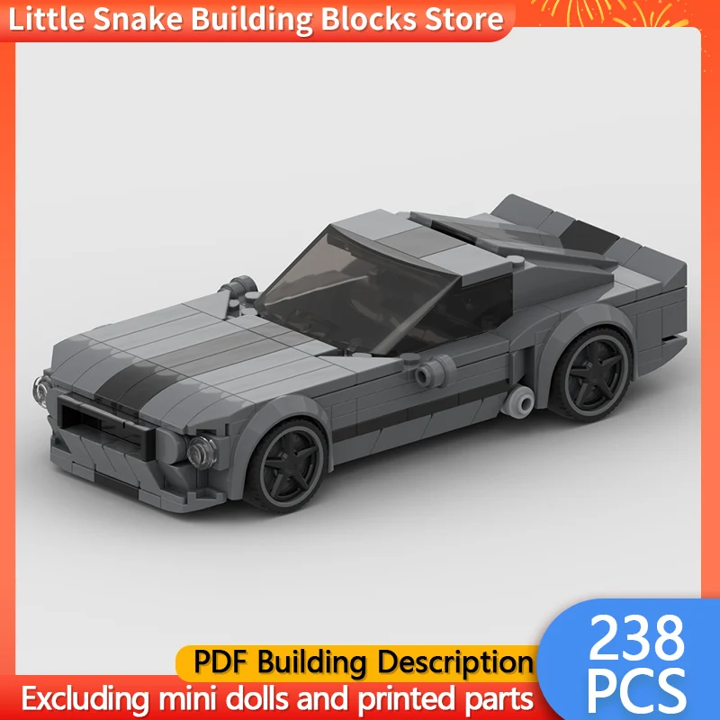 Speed Racing Car Model MOC Building Bricks Muscle Sports Car Modular Technology Gifts Holiday Assemble Children Toys Suit