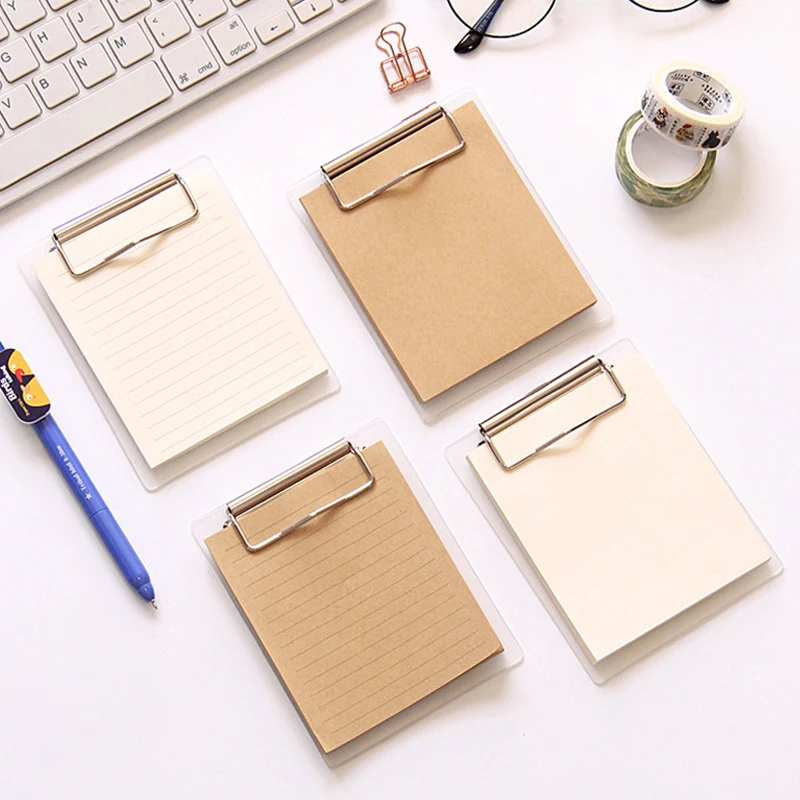 50sheets Mini Clipboard Notepads Sticky Note Multi-function Folder Board with Memo Pad for School Stationery Office Supplies