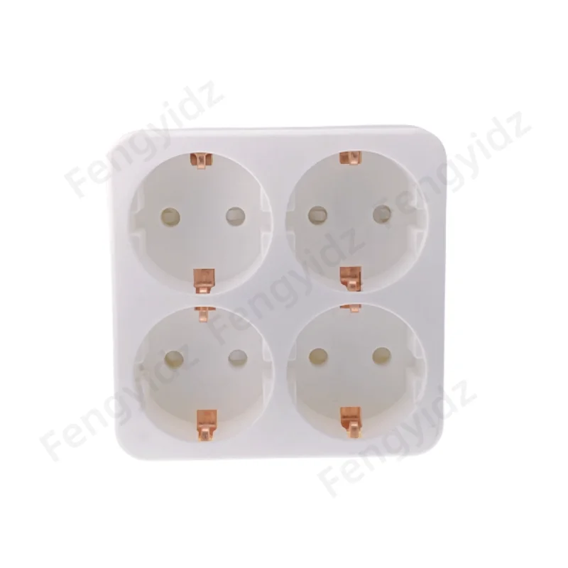 Europese Type Conversie Plug 1 Naar 2/3/4 Manier EU Duitsland Standaard Power Adapter Socket 16A 250 V Reizen Opladen Adapter