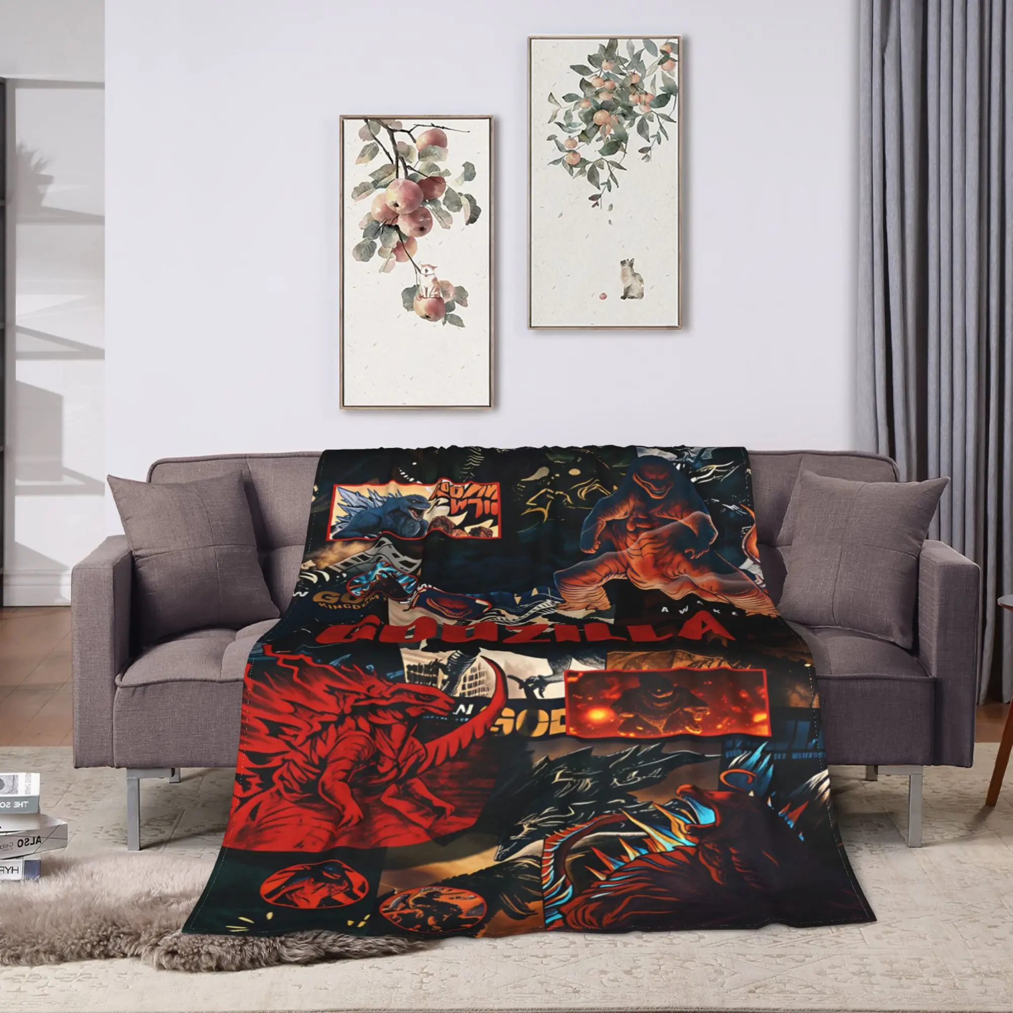 Soft Warm Blankets Decorative G-Godzillas  Bedding Throws  Flannel Bedspread For Home Decor Fashion Sofa Bed Cover