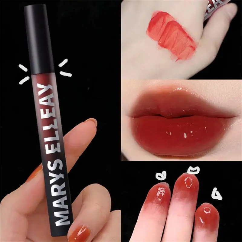 

No Fading Lip Gloss Elegant Mirror-like Luster Not Decolorized Lasting Non-stick Cup Shiny Lip Gloss Water-based Lip Gloss