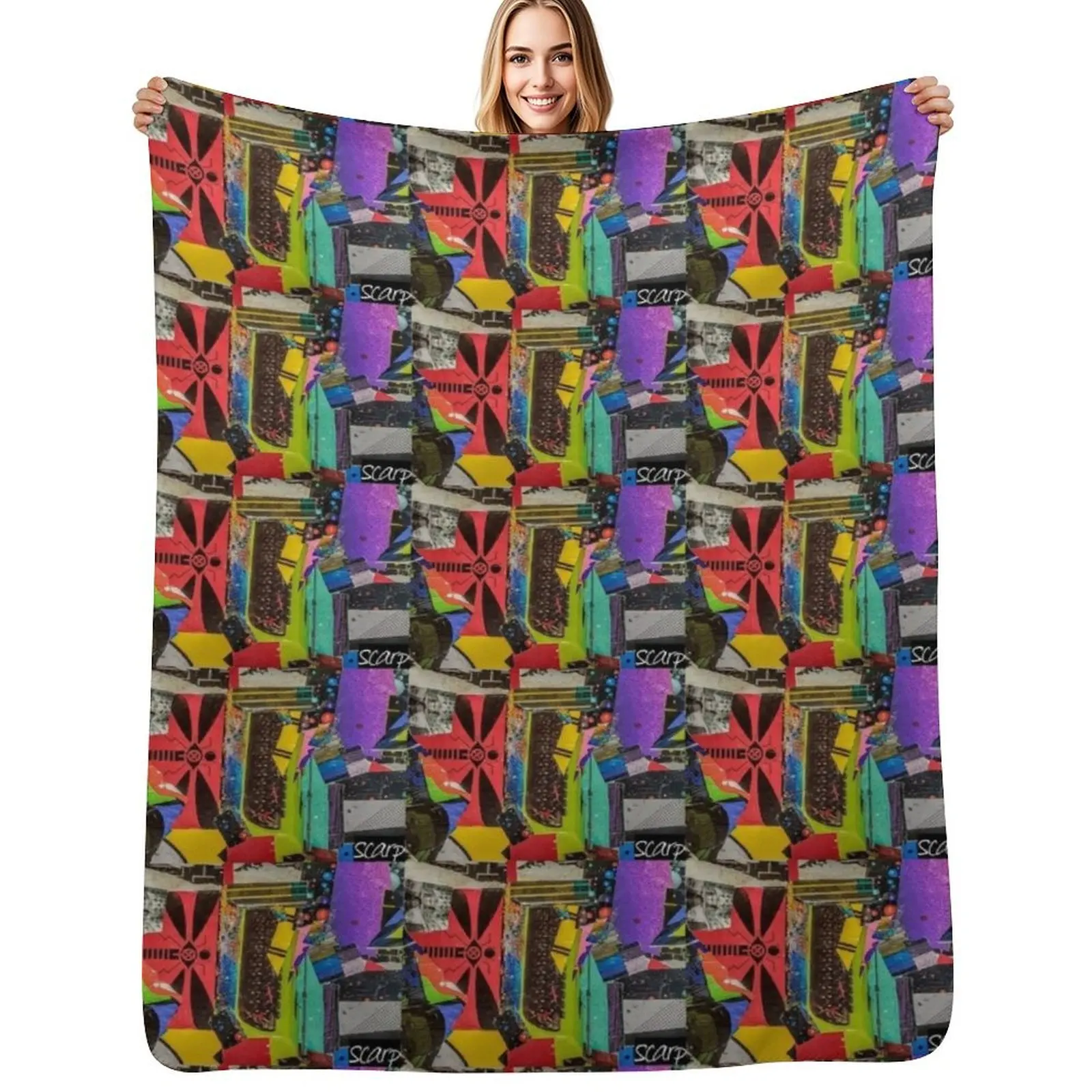 Robot brain 2 Throw Blanket Luxury St Furrys Weighted For Baby Sofa Quilt Flannel Fabric Blankets