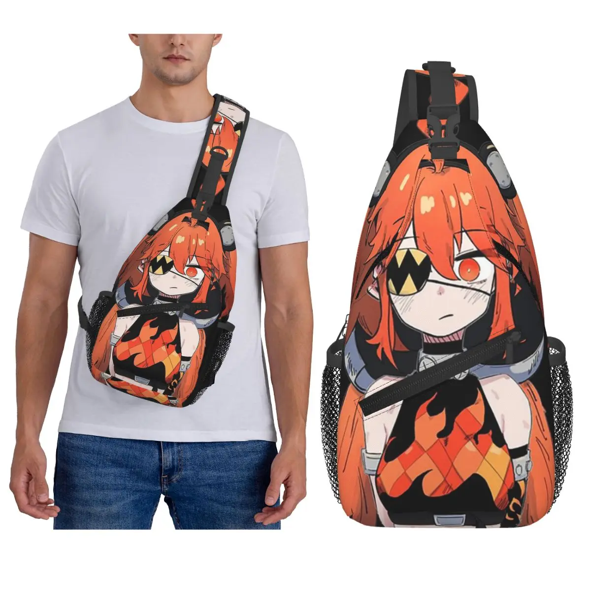 

Koleda Belobog Zenless Zone Zero Chest Bag Men Sling Crossbody Backpack Chest Bag Traveling Hiking Daypack Shoulder Bag