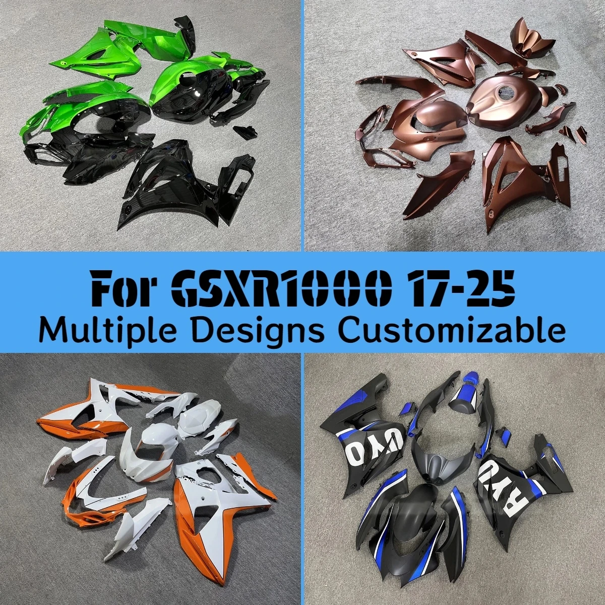 Für GSXR1000 2017-2025: Bestes einzigartiges Verkleidungsset – GSXR 1000 17-25 Motorrad-Spritzgussverkleidungen