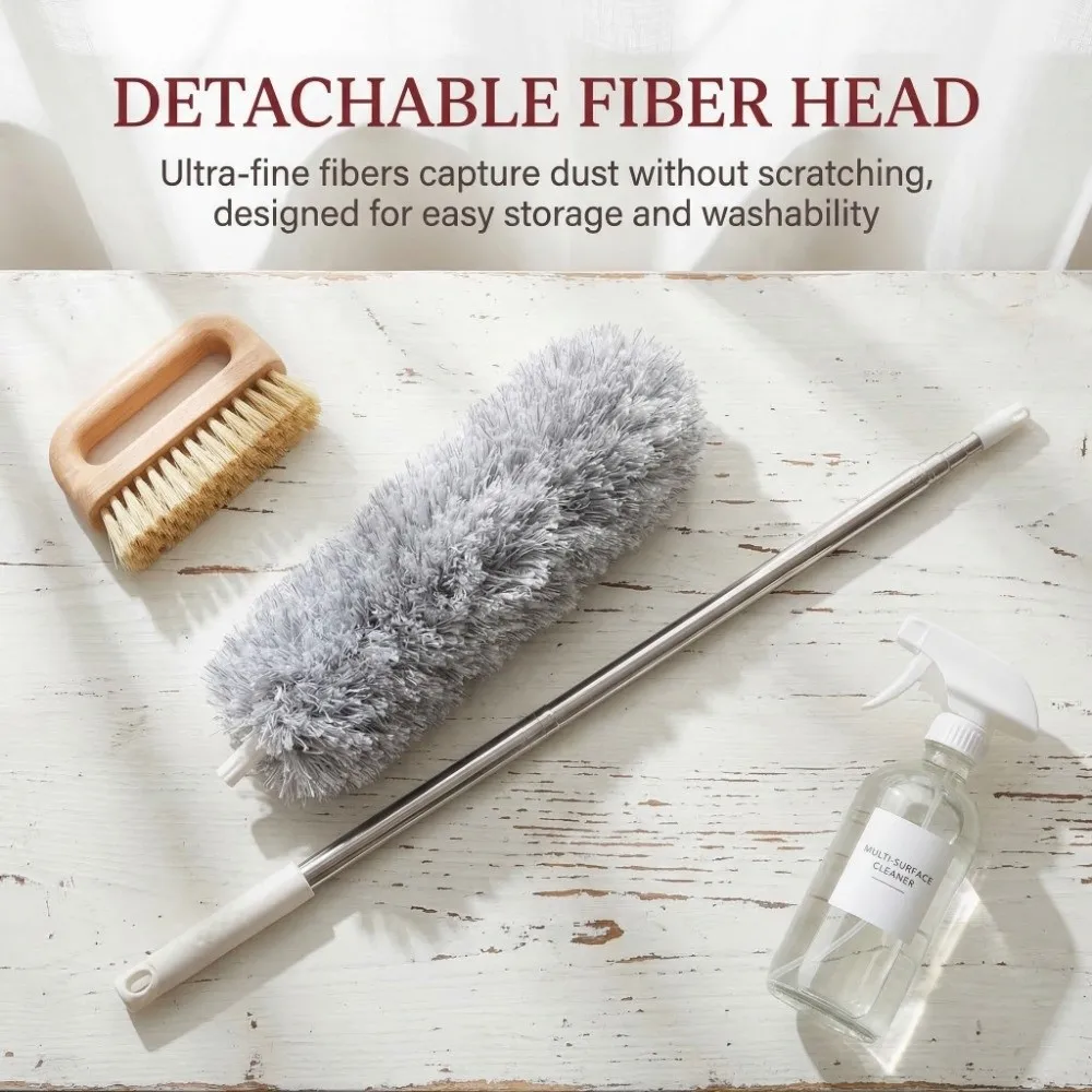 Durable Extendable Duster Washable Fiber Cleaning Duster Static Adsorption Bendable Home Cleaning Tool Household Use view 5