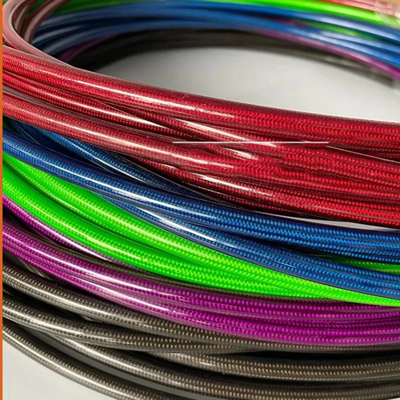 AN3 รถจักรยานยนต์รถยนต์สายเบรคไฮดรอลิกยานยนต์ Racing ไนลอน PTFE ลวดเหล็กทอผ้าคลัทช์ Universal Disc เบรคน้ํามัน Pipe1/8