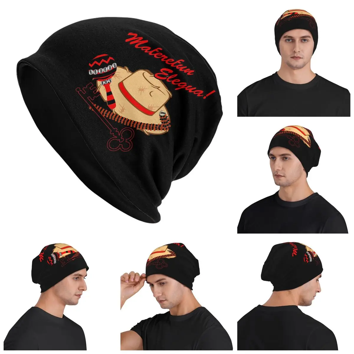 

Maferefun Elegua Warm Knitted Cap Hip Hop Bonnet Hat Autumn Winter Outdoor Beanies Hats for Men Women Adult