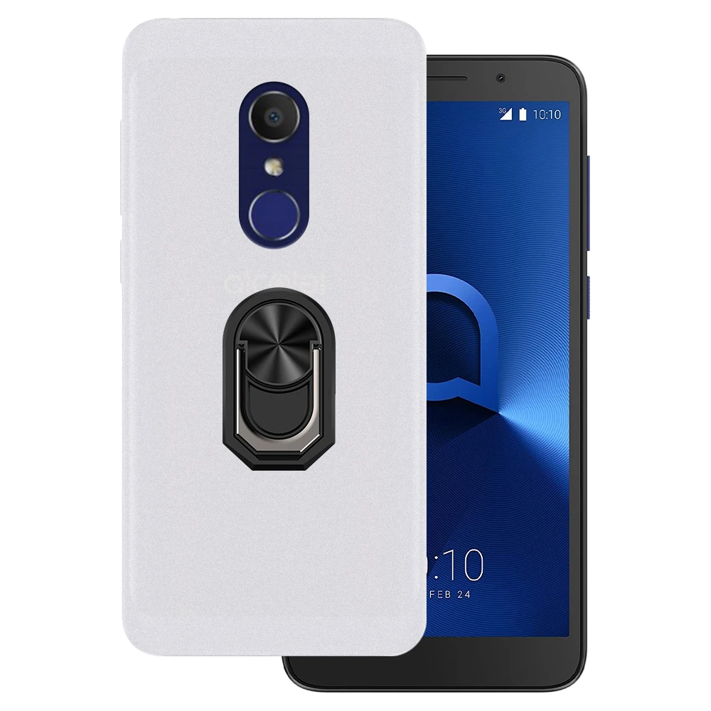 Luxury Shockproof Ring Holder For Alcatel 1C 2018 5009A Case Soft Silicone TPU Protective Holder Cover