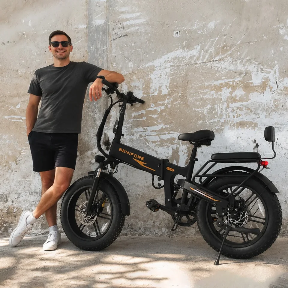 Electric Bicycle Benifore X1T Pro 20" Tire Top Speed 35Mph Fully Suspended Adult Electric Bike 48V 20Ah Battery Dual Disc Brakes 90NM Max Range 65Miles LCD Display New image 3