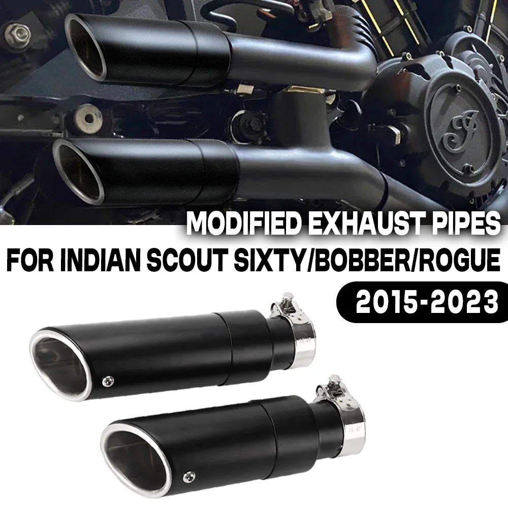 

For Indian Scout Bobber Sixty Rogue Twenty 2015-2024 Shorty GP Muffler Pipes Motorcycle Slip-On Silencer System Exhaust Pipes